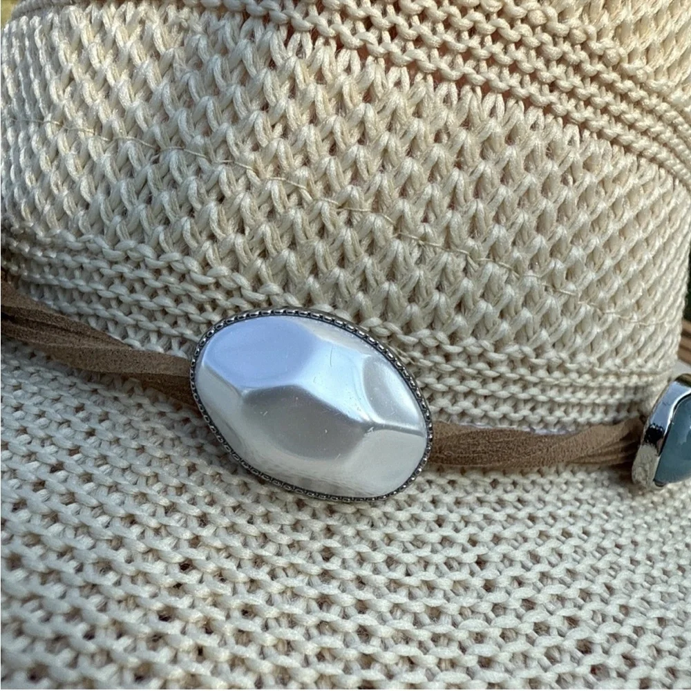 New Steve Madden Ivory Wide Brim Sun Hat Western Beach Nordstrom Coastal Cowgirl